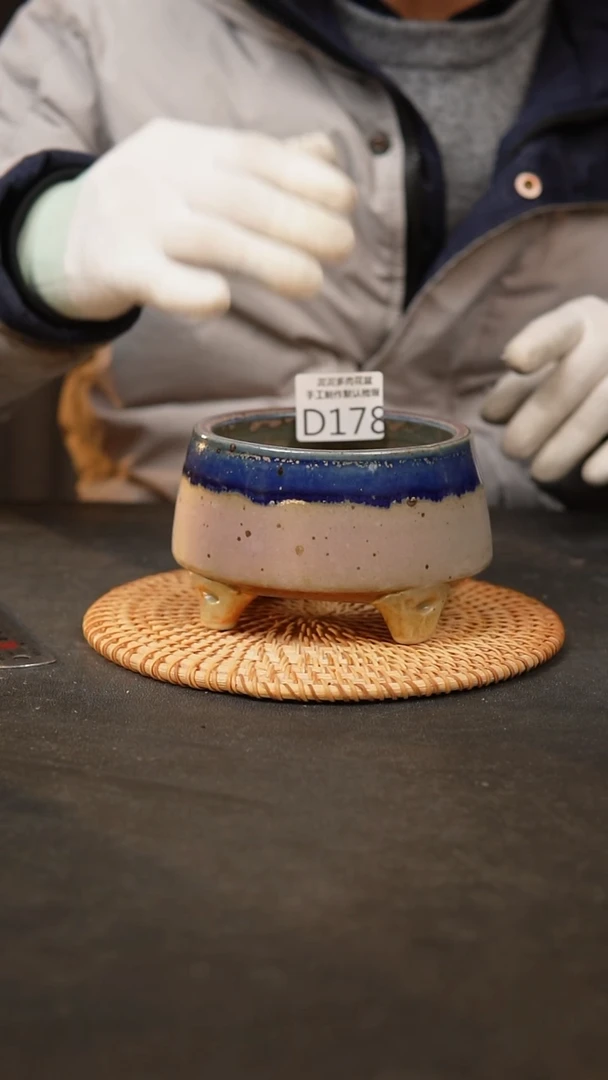 【闪购商品】瓷片178泥泥手工花盆