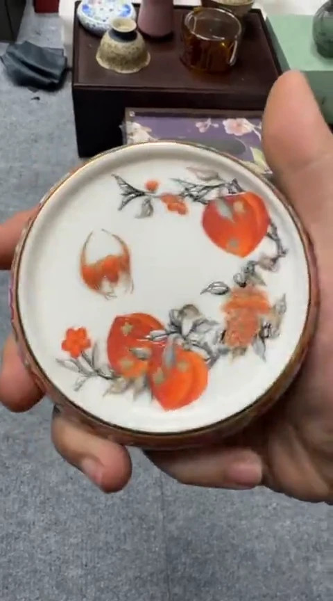 摆件陶茶具茶具茶具瓷里盖置粉