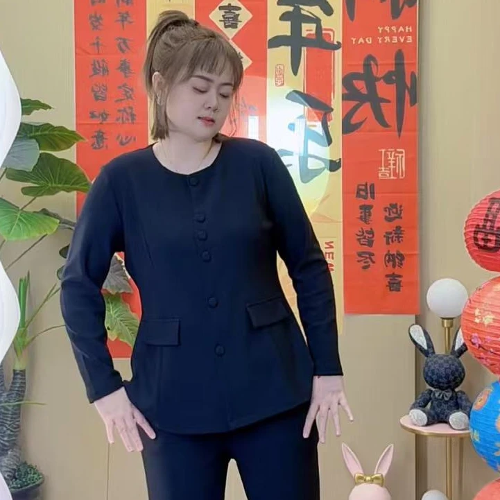 2025春季新款新中式外套纯色百搭显瘦长袖气质春秋休闲时尚女士