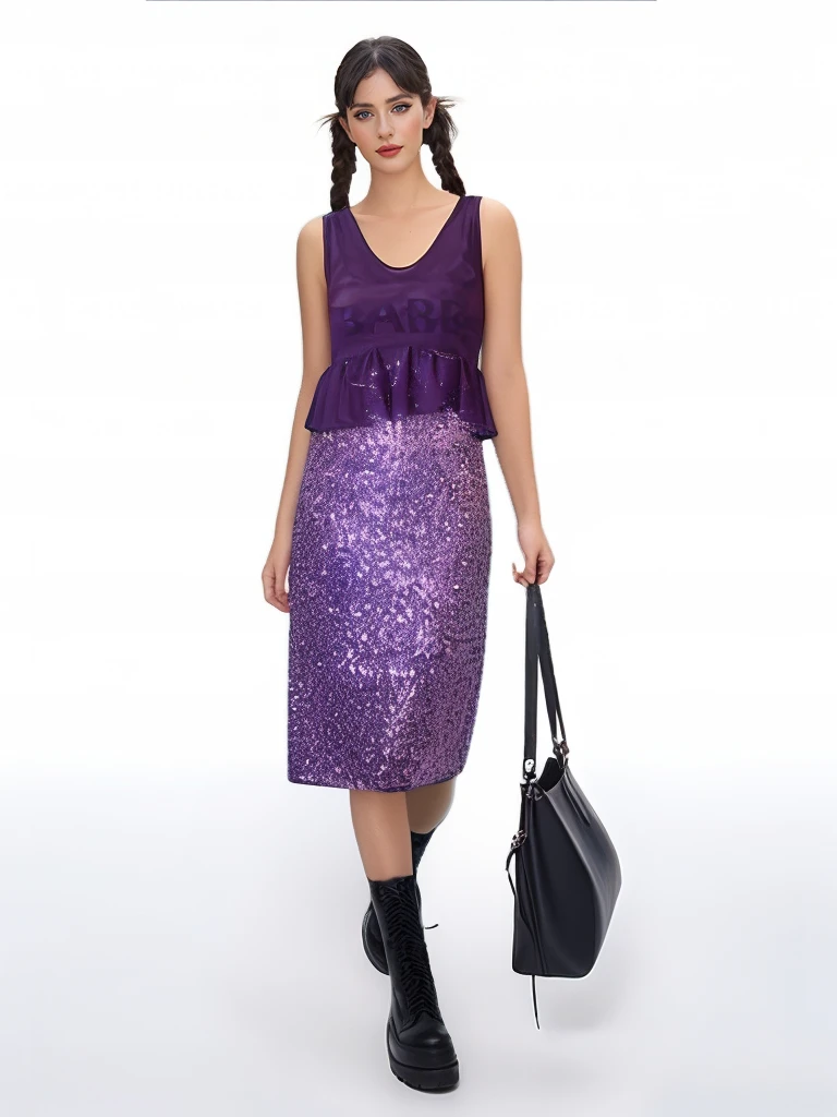 W1400巴黎时尚气质连衣裙