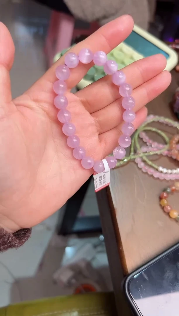 【闪购商品】锂辉石手串未镶嵌紫锂辉9m+
