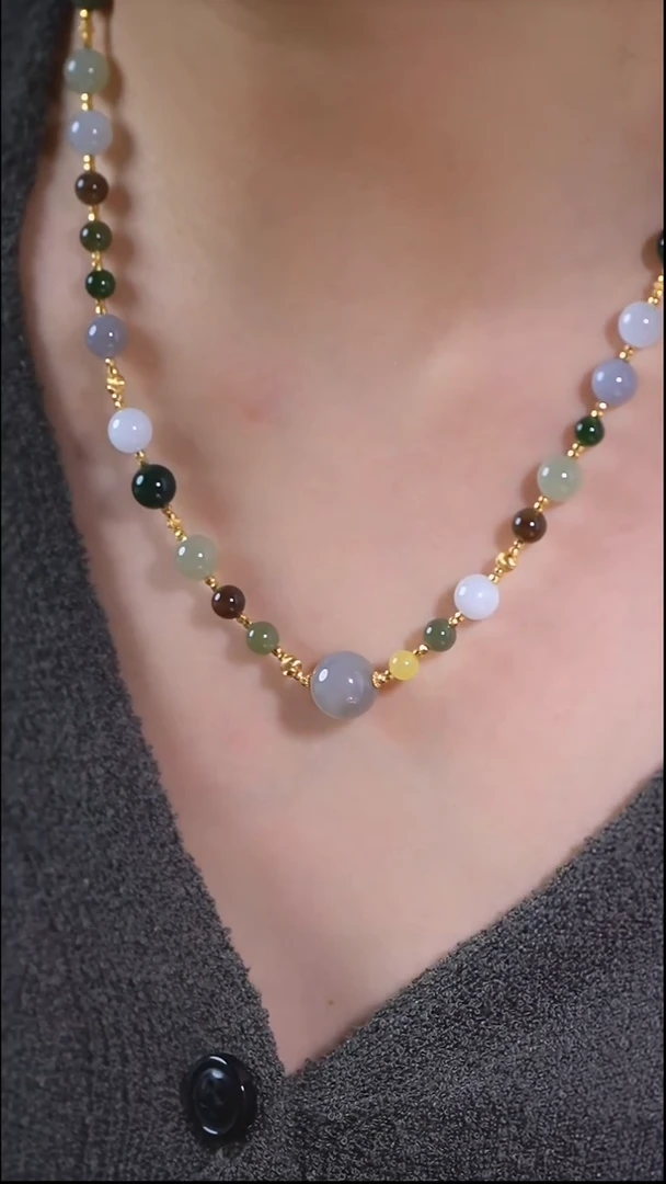 泥塑HETIAN 多宝脖链