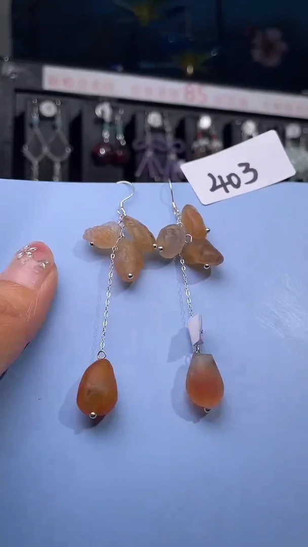 未镶嵌耳饰玛瑙/玉髓喜欢拍