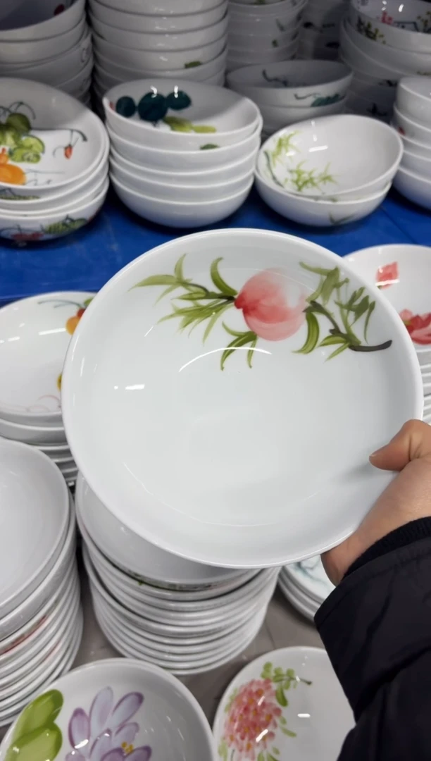 景德镇高温陶瓷食品级手绘釉中彩-大胖碗