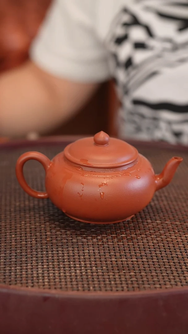 茶壶紫砂全手 大红袍 宫灯 220cc