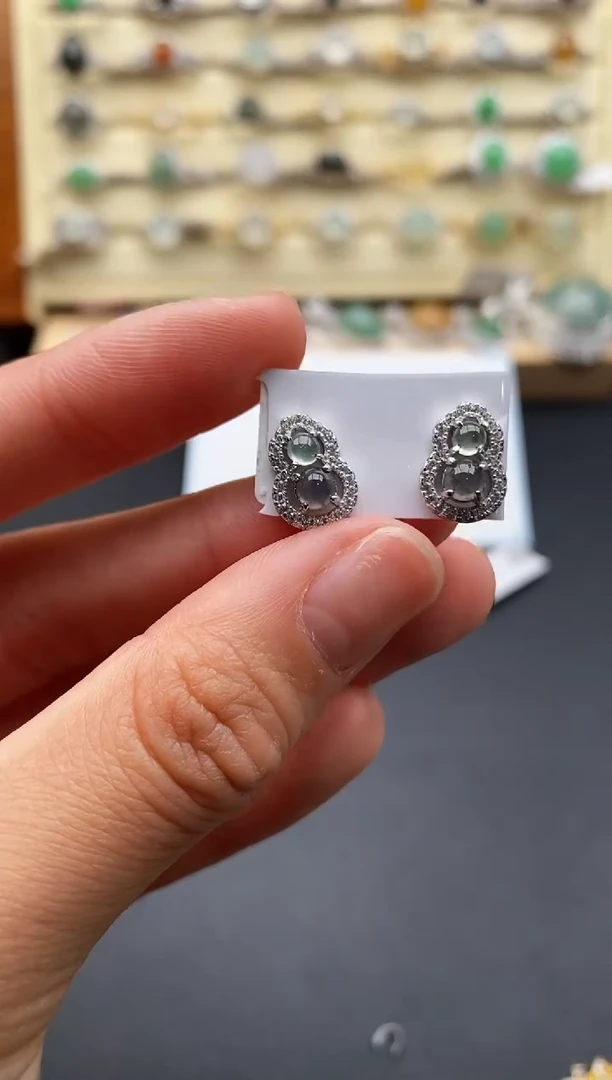 银S925镶嵌戒指翡翠55555555+7