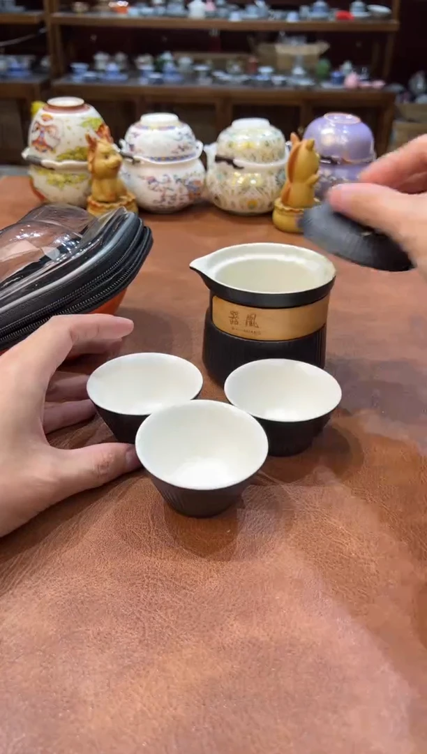 真的很便宜会开片的旅行茶具