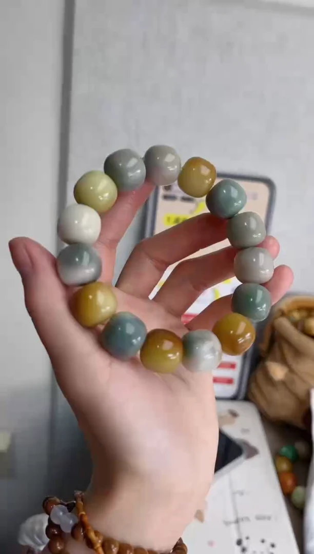 菩提根/象牙果吊坠海盐柠檬干磨桶珠14*15mm现穿