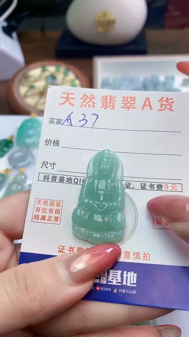 颈饰未镶嵌翡翠天然A货翡翠挂件