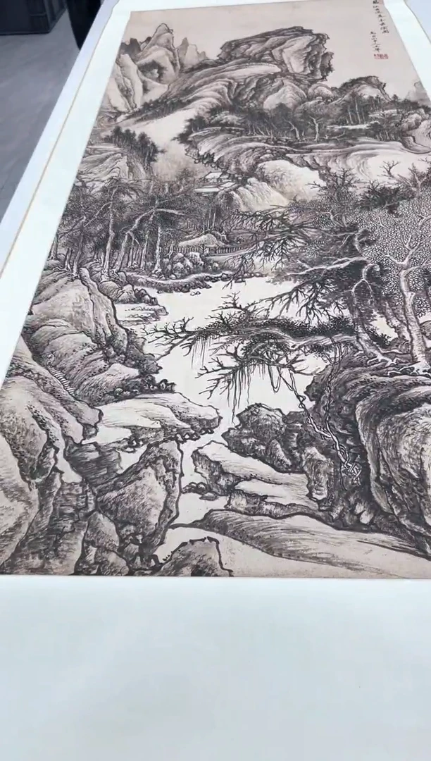 【复刻品】王翚 临江管道 夏木垂荫