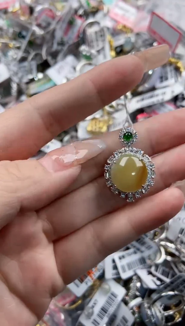 银S925镶嵌戒指翡翠101010----6