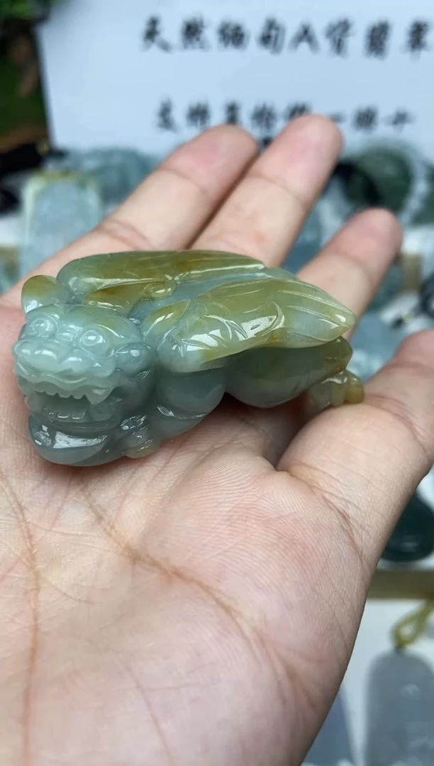 翡翠未镶嵌颈饰貔貅