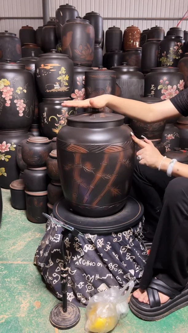罐瑕疵茶缸高44cm 竹子 889