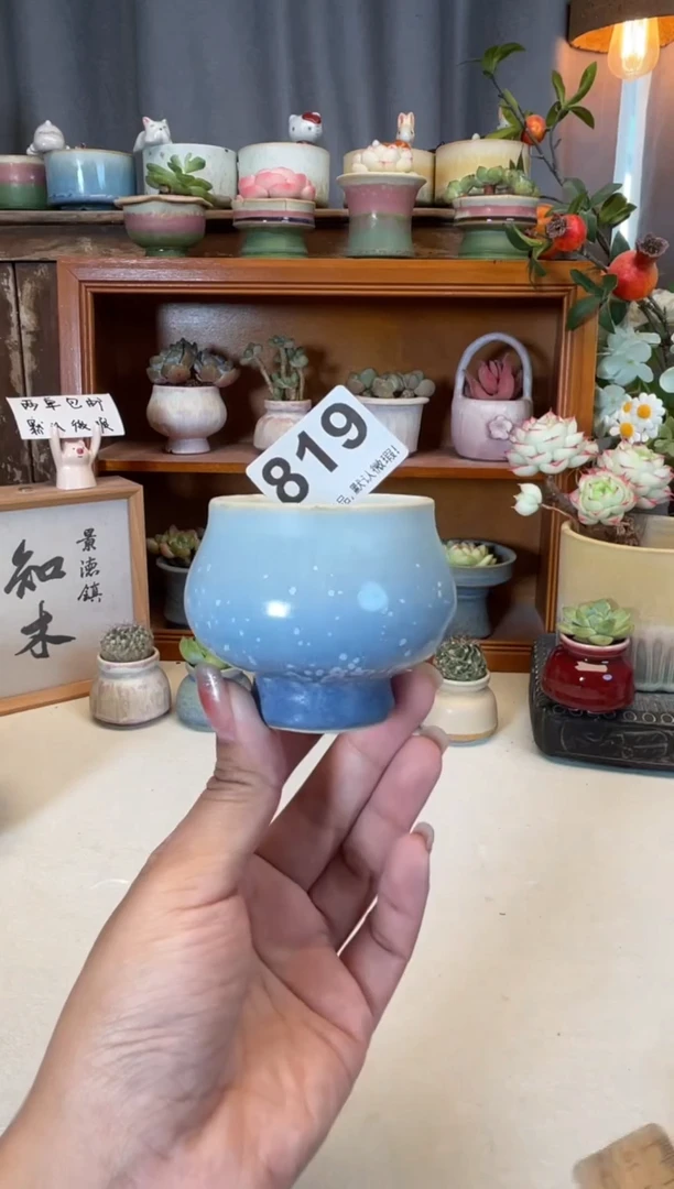 瓷片819知木小芳花盆