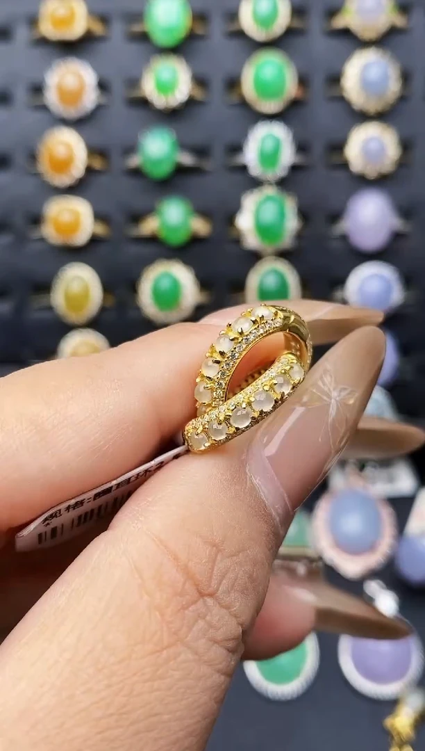 银S925镶嵌戒指翡翠3139