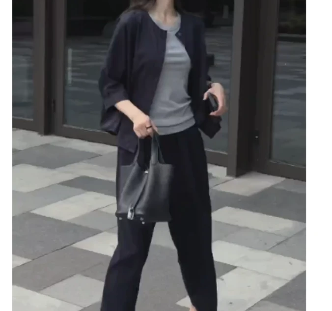 2025夏季新款网红同款洋气韩版潮流设计感外搭裤子两件套-留xo