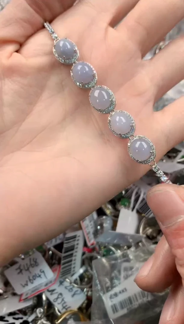 银S925镶嵌戒指翡翠10   7