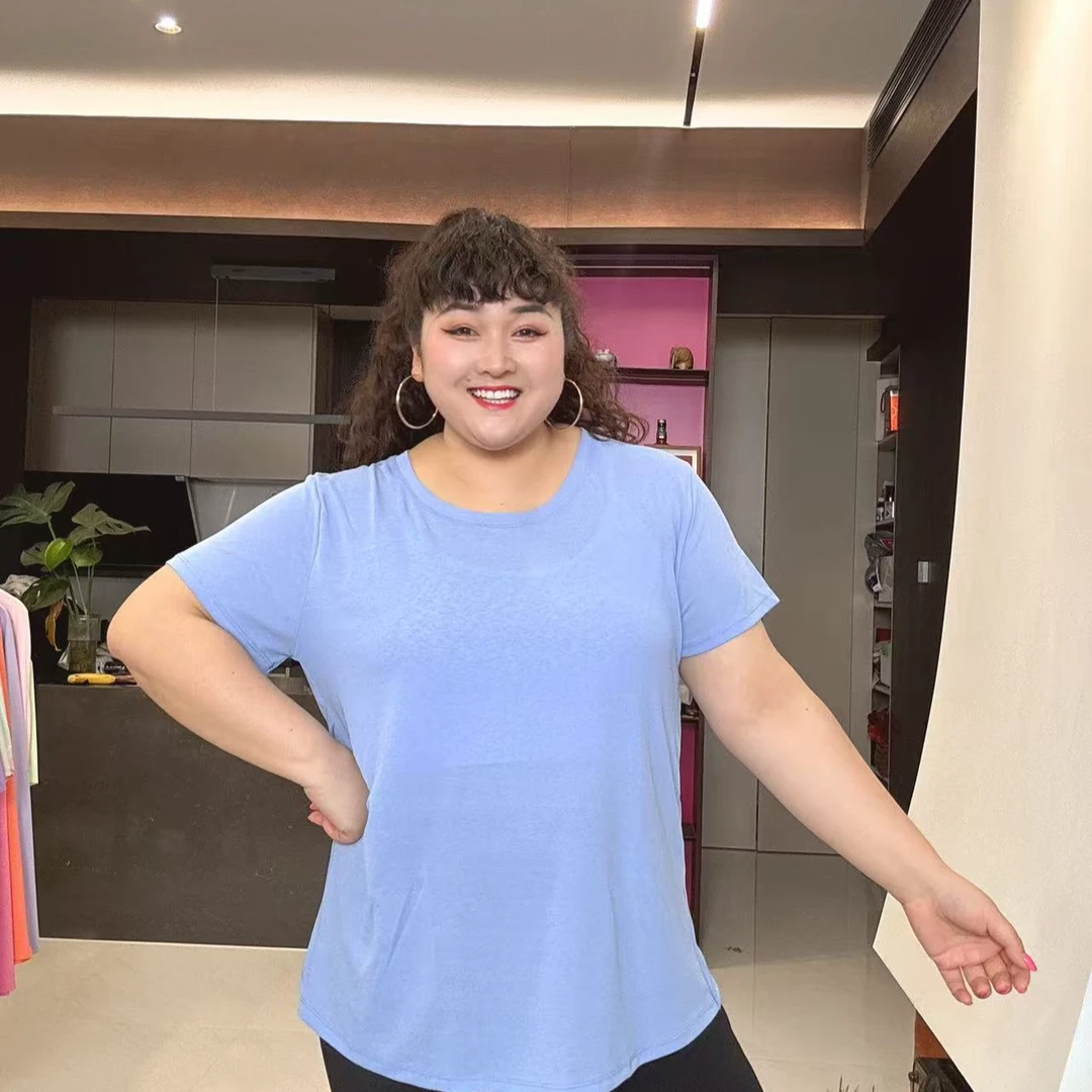 大码夏季速干后交叉美背罩衫瑜伽短袖SY-269