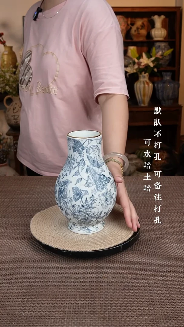 摆件016景德镇陶瓷花瓶微瑕疵