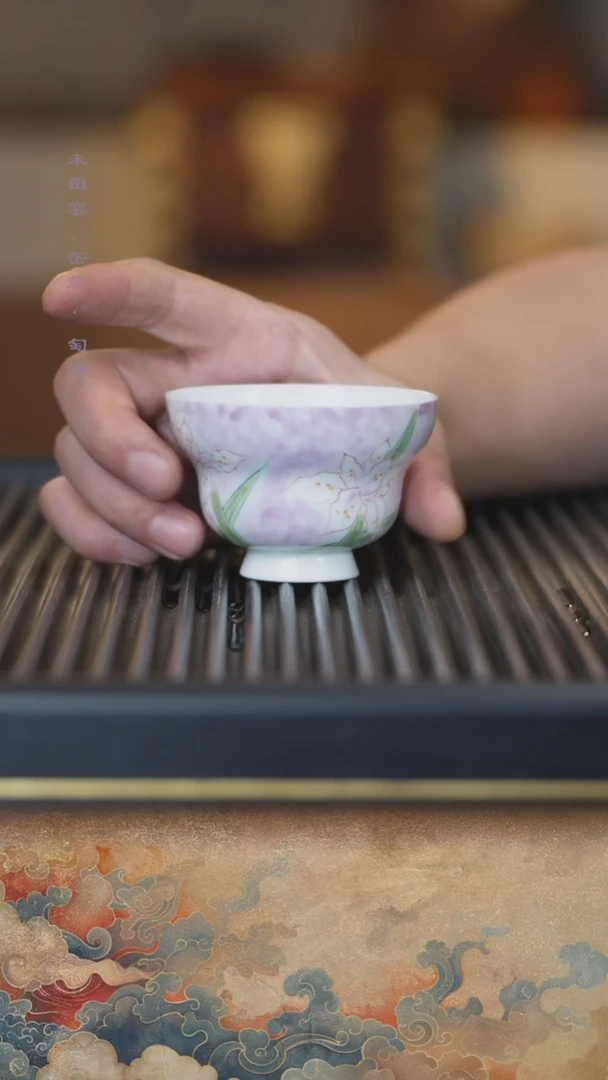 玉泥-百合紫深-葫芦茶杯