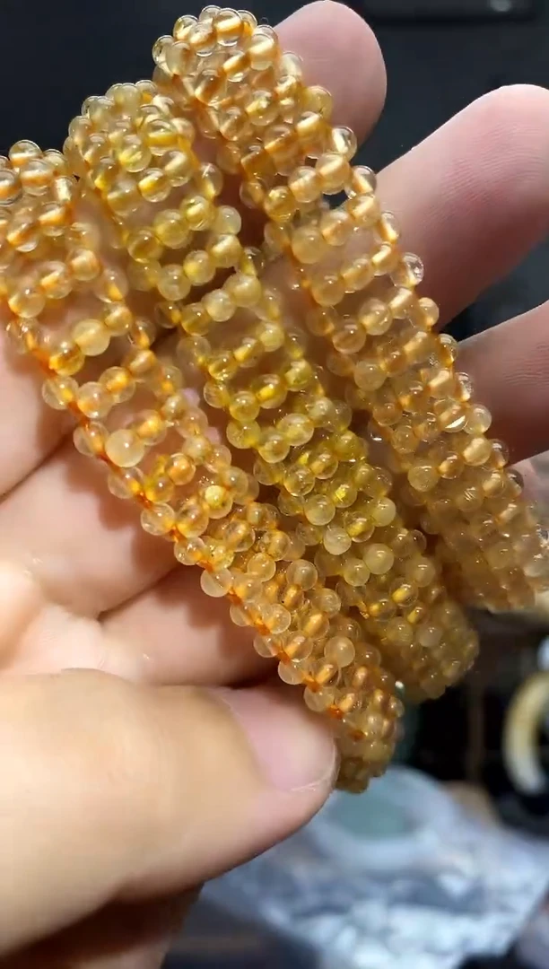 未镶嵌颈饰黄晶水晶手牌