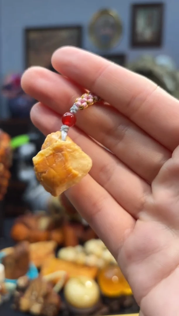 琥珀颈饰未镶嵌手机挂