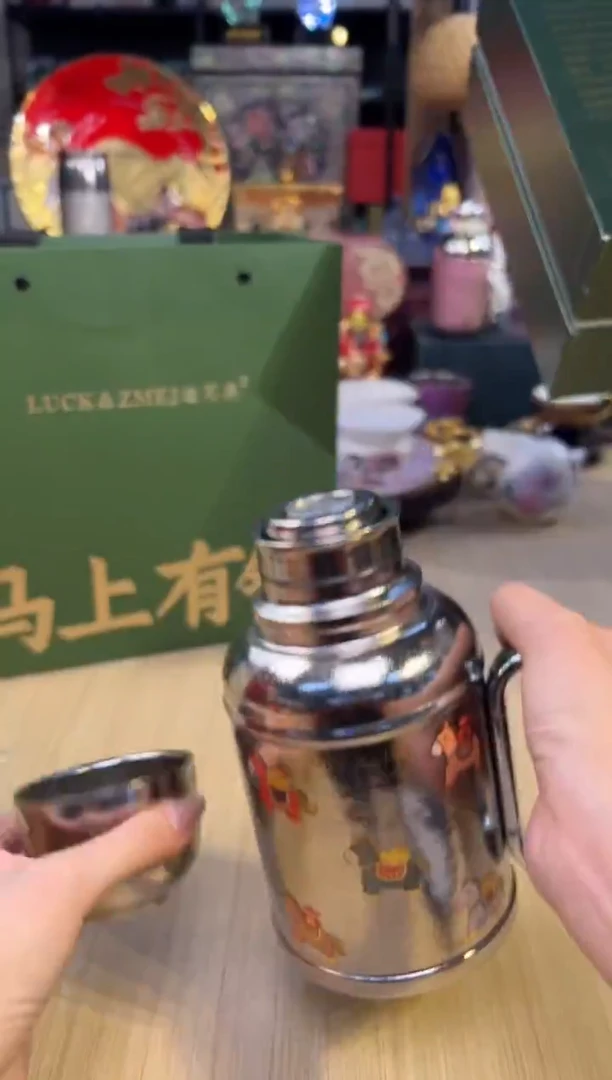 49造闵集纯钛保温壶套装-马上有钱