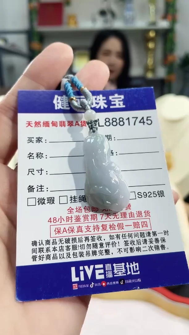 颈饰未镶嵌翡翠天然缅甸翡翠 白菜(一物一证)