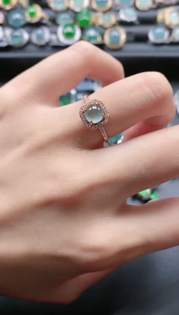 【闪购商品】翡翠戒指银S925镶嵌51151