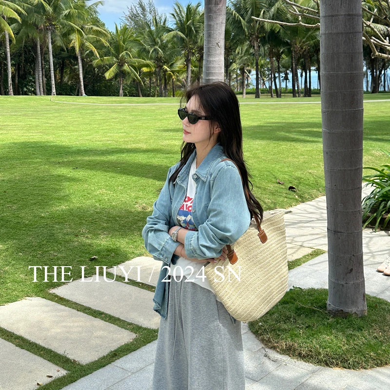 【LIUYI】大容量编织草包单肩包6024