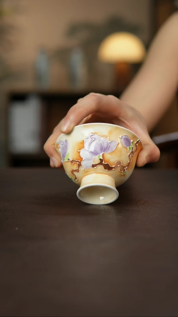 杯景德柴烧手作微瑕