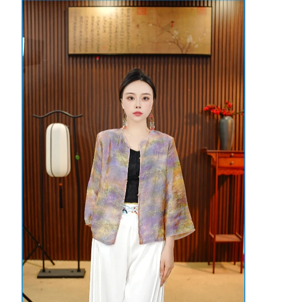 【紫萤】叶子高定新中式国风外套