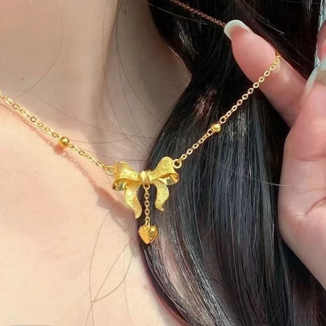 镀K金项链 在逃公主蝴蝶结多样性发货5517