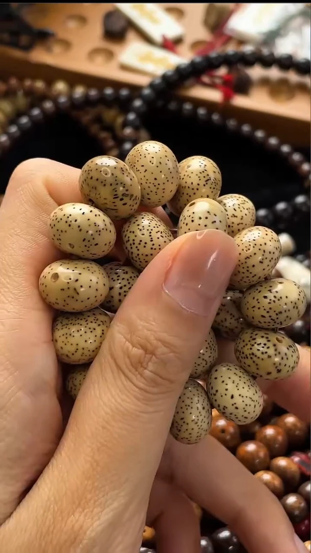手串星月菩提精工级陈籽算盘14*10手串