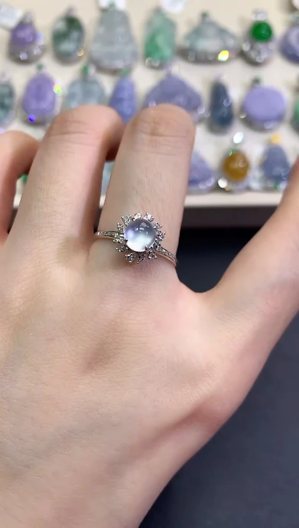 【闪购商品】翡翠戒指18K金镶嵌B66   多样性一件发货