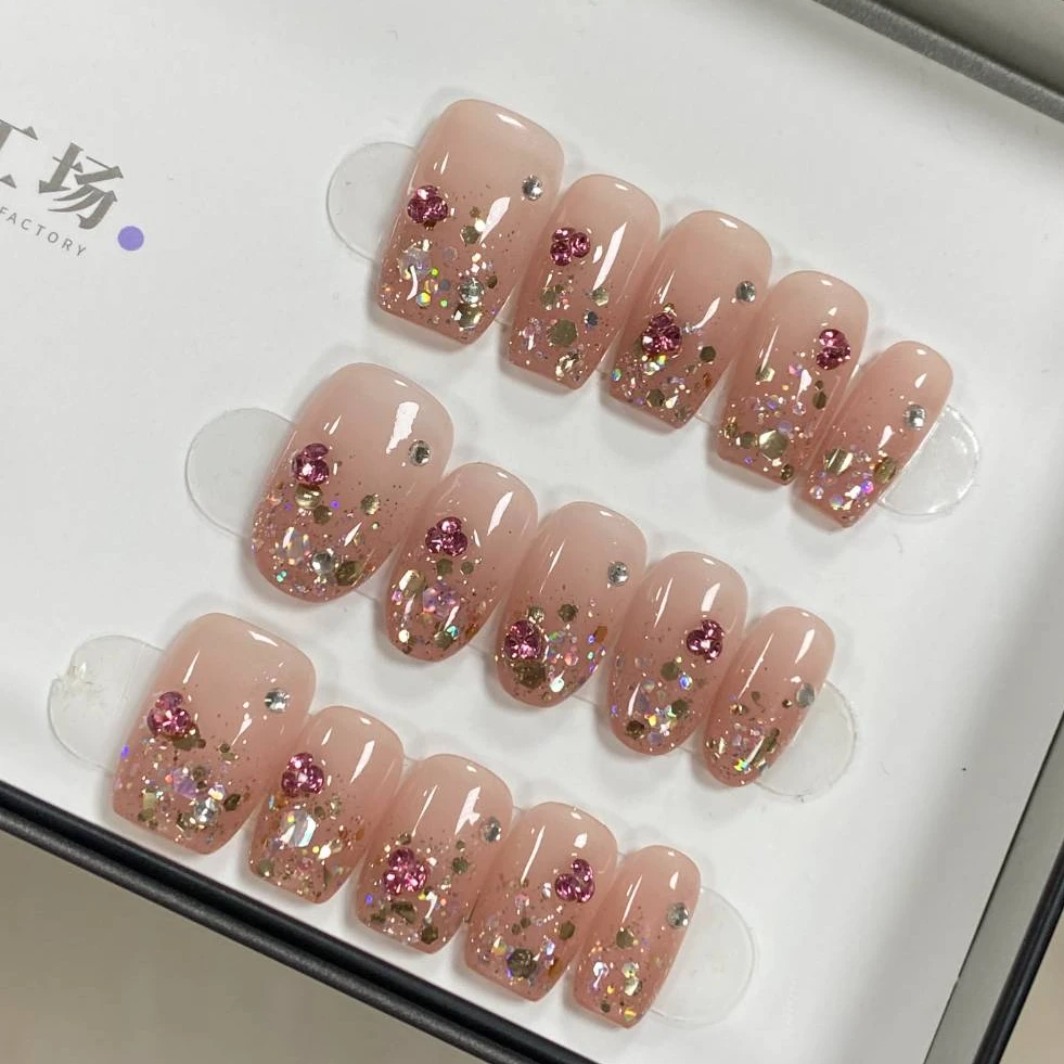 设计师专款【春日爆闪】JD1770纯手工轻奢美甲穿戴甲（送工具包）