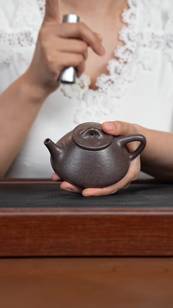 茶壶紫砂天青子冶石瓢