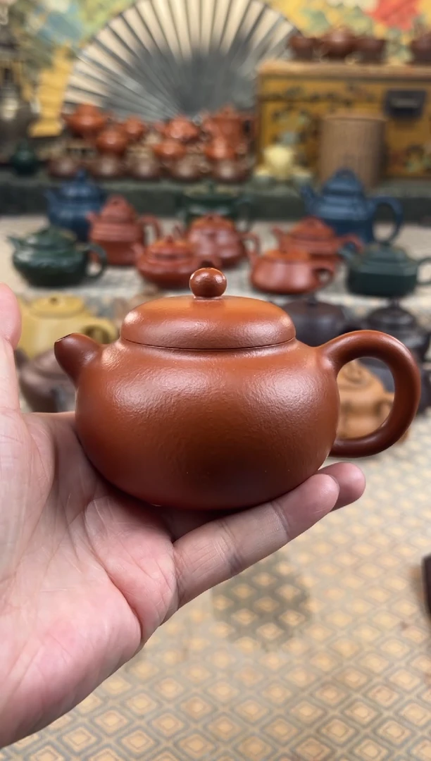 茶壶紫砂朱泥柿园壶200CC