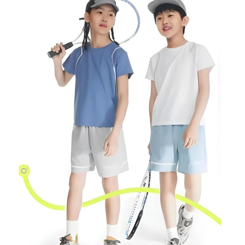 肉肉家-【轻薄透气训练衣】儿童夏季防晒男童女童运动速干套装