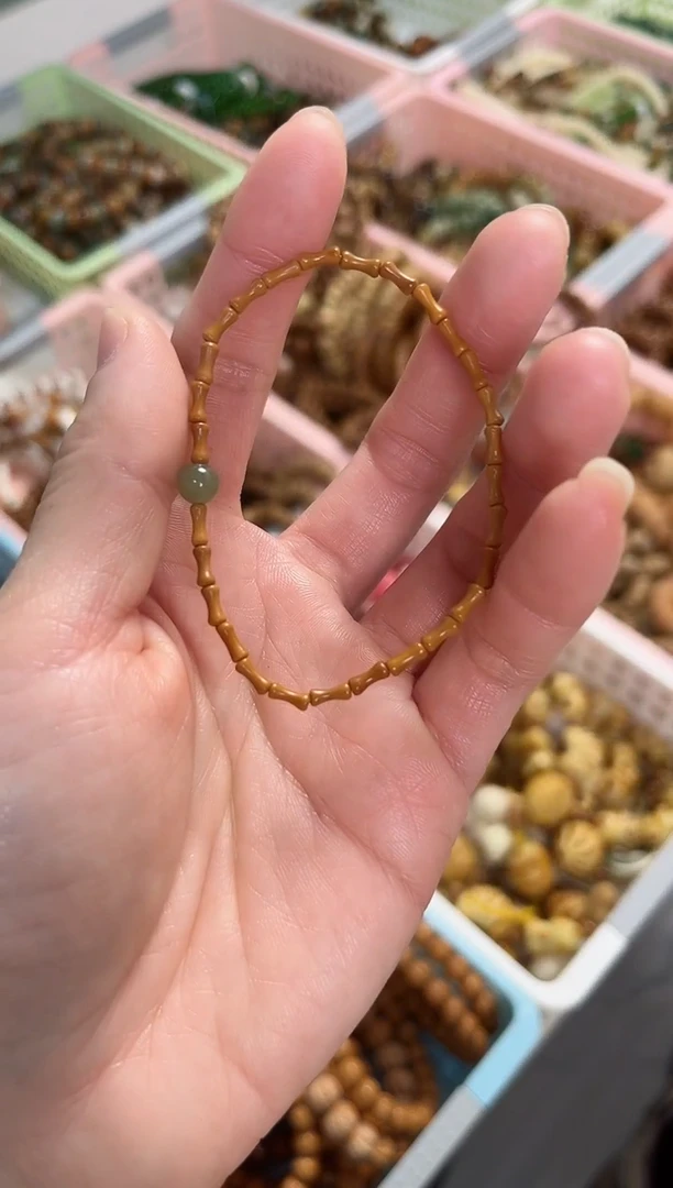 【闪购商品】橄榄核无事牌竹节手串