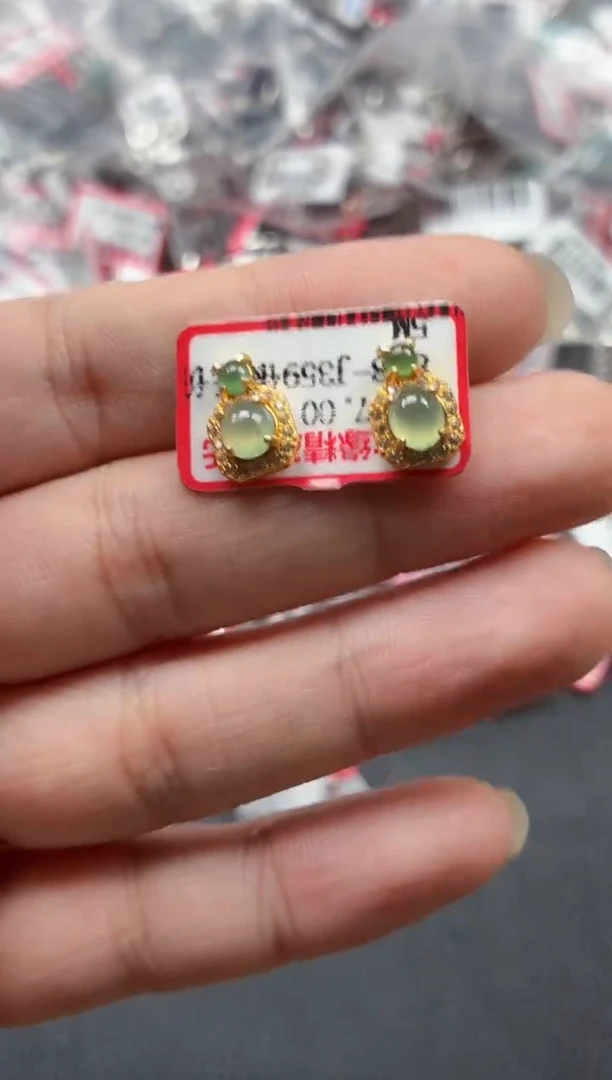 银S925镶嵌戒指翡翠天然A货缅甸翡翠