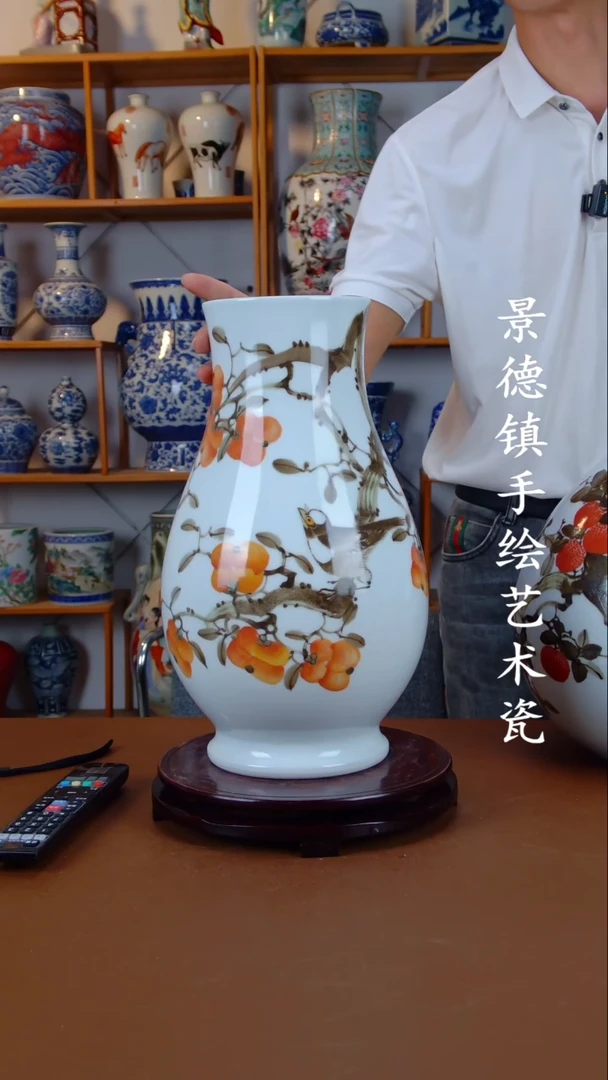 瓶景德镇手工手绘陶瓷摆件15
