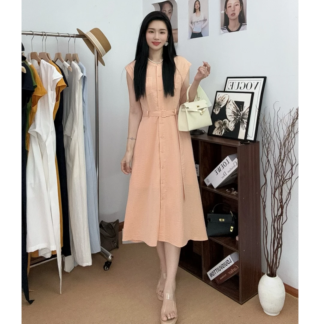【普罗旺斯】新中式女装高级极简中式老钱法式优雅亚麻连衣裙