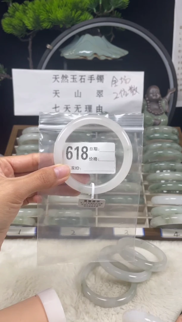 未镶嵌手镯石英质玉（天山翠）618