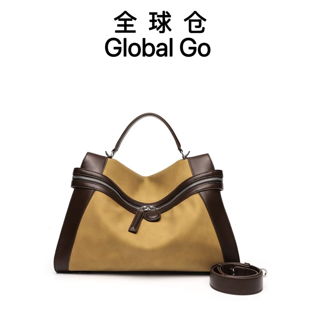 【全球仓Global Go】复古大容量通勤托特包CK25836Q卡其
