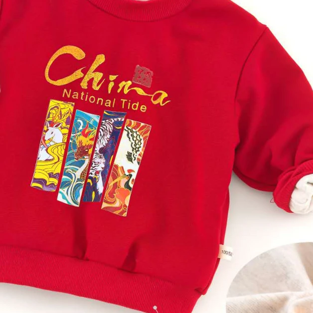 D2320  中国风毛圈卫衣圆领