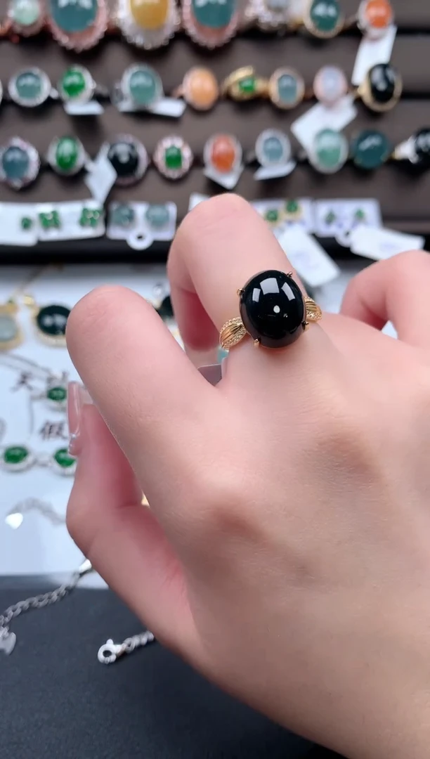 【闪购商品】翡翠戒指银S925镶嵌51241