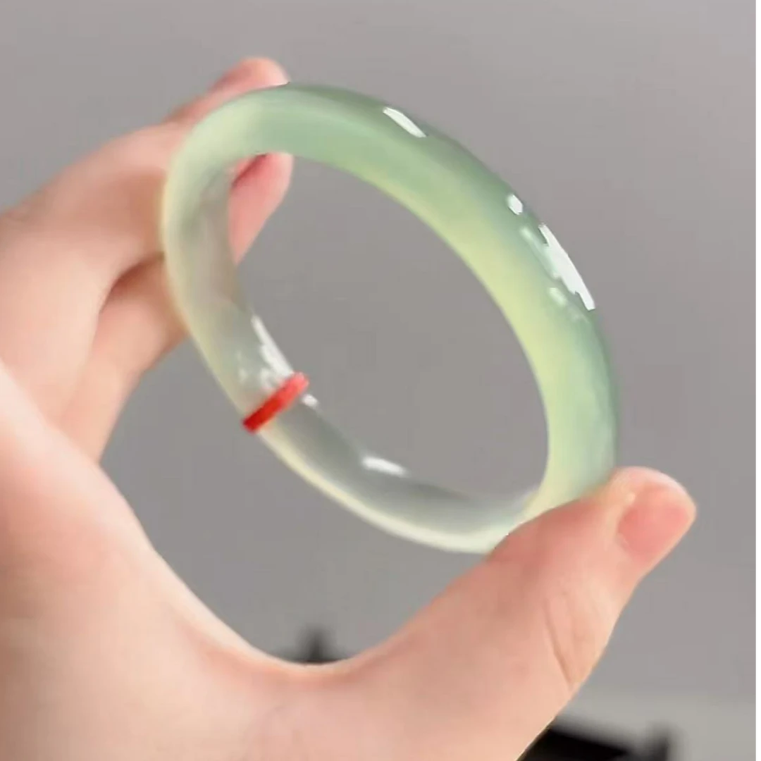 油青正圈福利款玉髓手镯需包容玉质内部结构多样性发货一只发