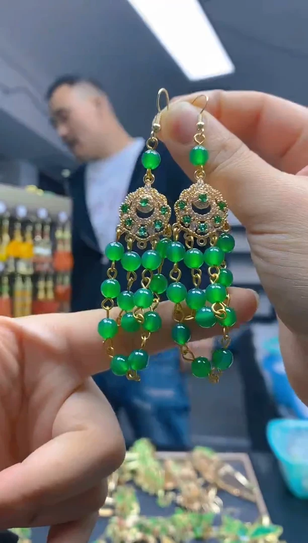 【闪购商品】玛瑙/玉髓耳饰合金033玛瑙饰品