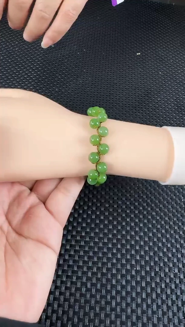 【闪购商品】和田玉（碧玉）手串未镶嵌约8MM多子多福多样性发一